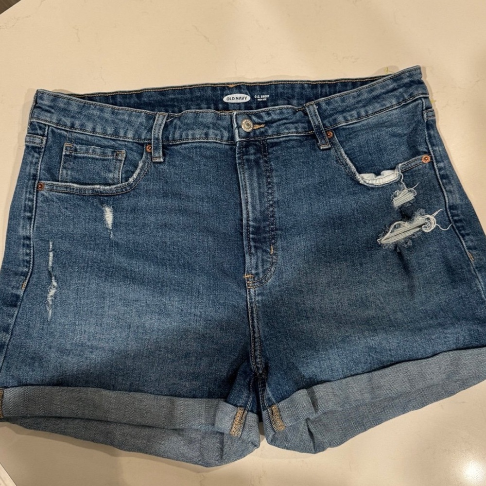 Old Navy denim mini short O.G short high rise size 18